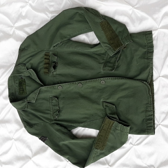 Tripp NYC Man Daang Goodman Sz S Green Military Utility Jacket - Picture 6 of 17